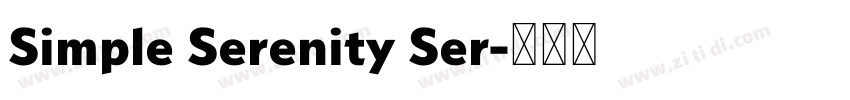 Simple Serenity Ser字体转换